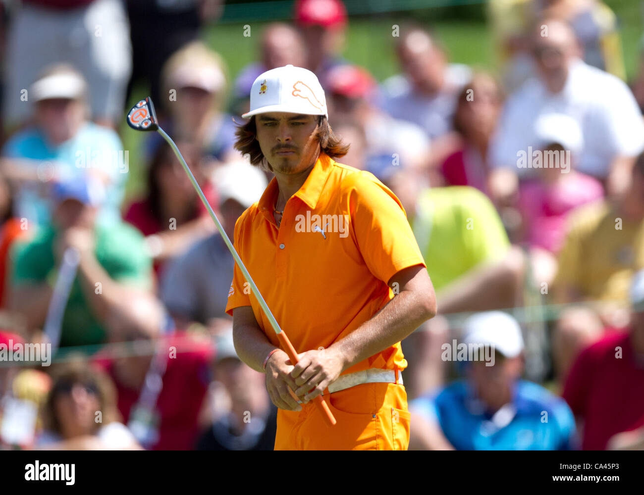 03.06.2012. Dublin Ohio, USA.  Rickie Fowler bei der Endrunde der Memorial Golfturnier am Muirfield Village Golf Course in Dublin, OH. Stockfoto