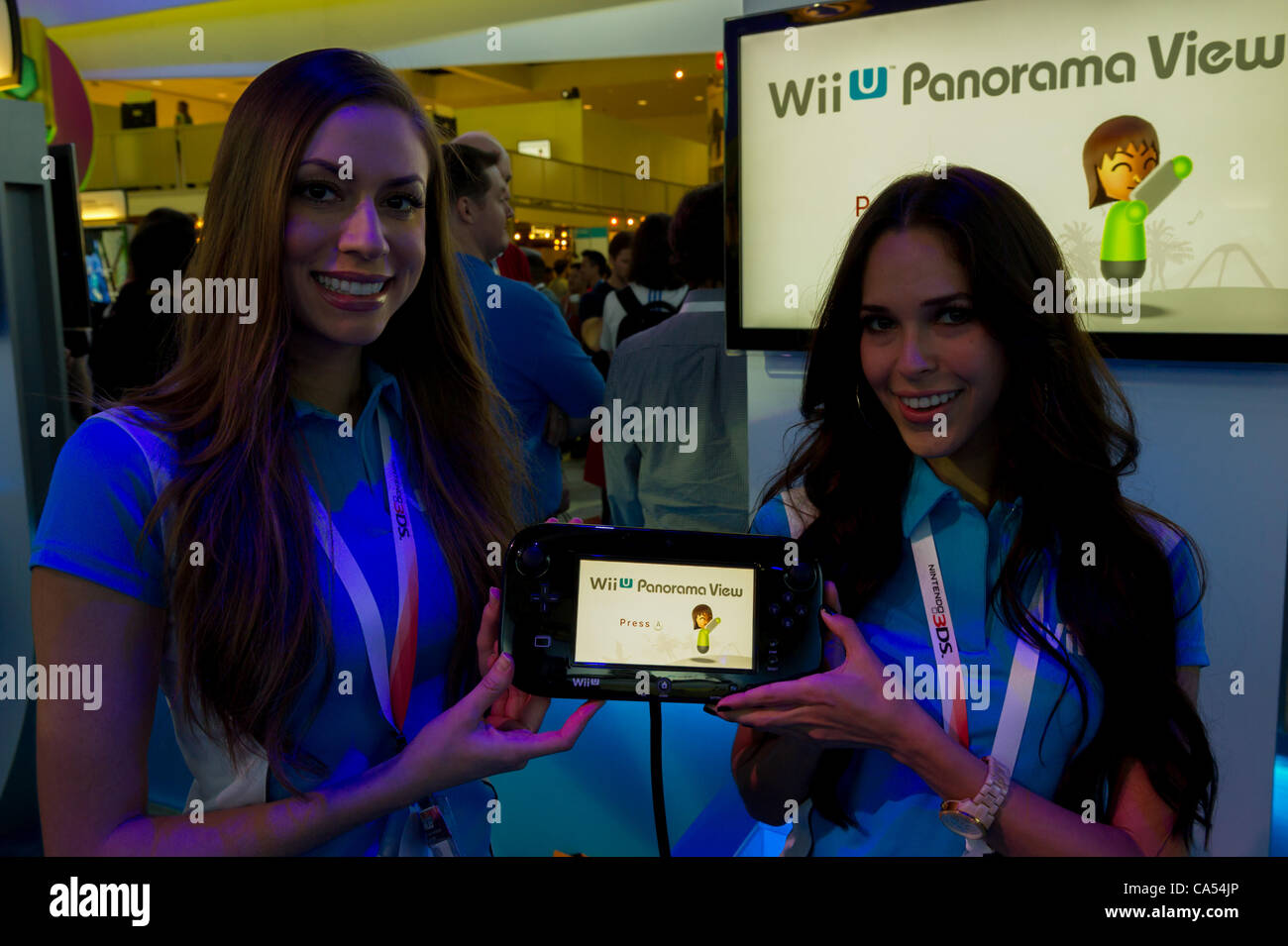 Der Tablet-Controller Nintendo WiiU redesign Display auf der E3 Electronic Entertainment Expo 2012. Stockfoto