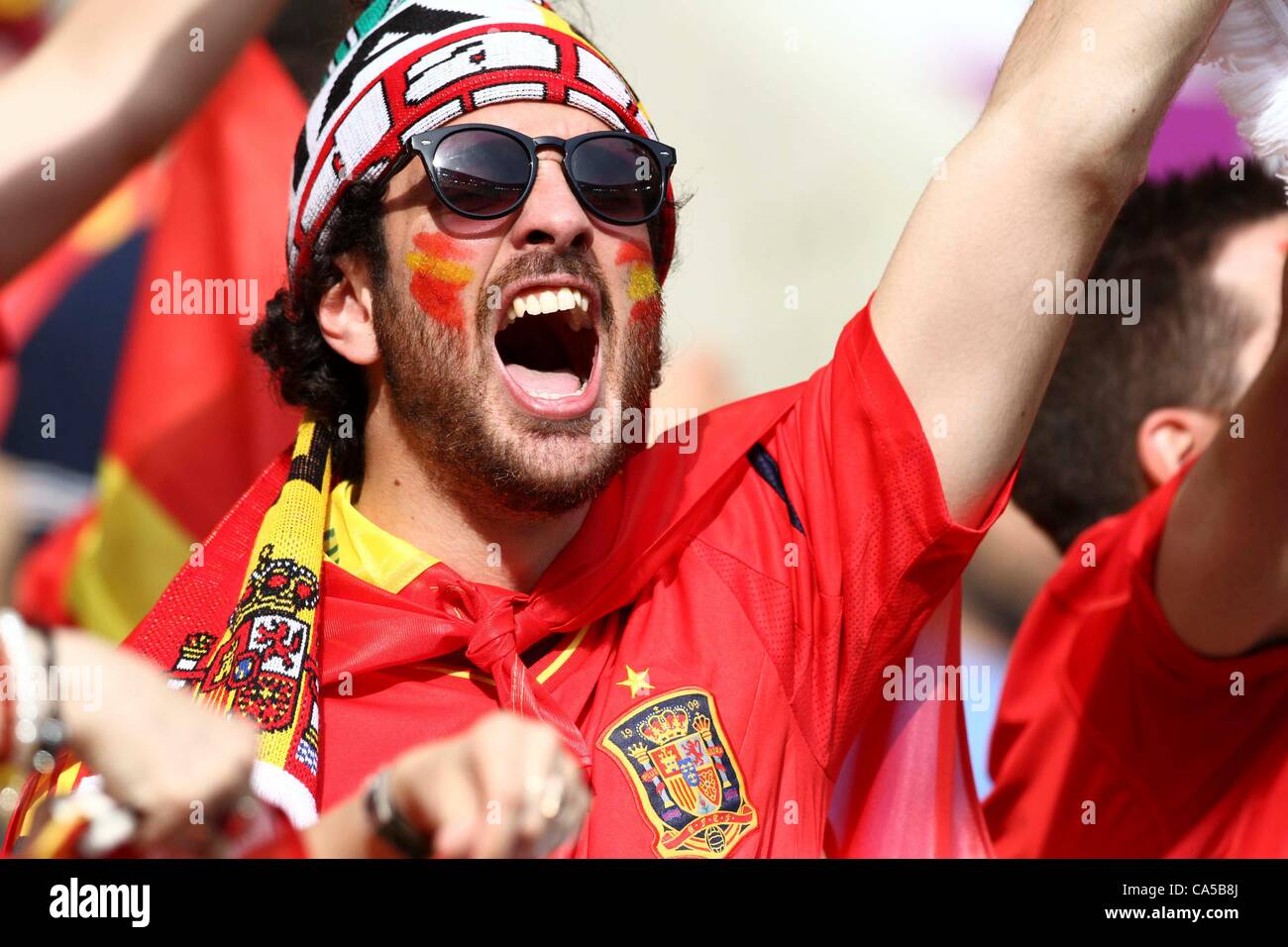 Europameisterschaft Euro 2012 Spiel zwischen Italien und Spanien in Danzig-Arena am 10. Juni Stockfoto