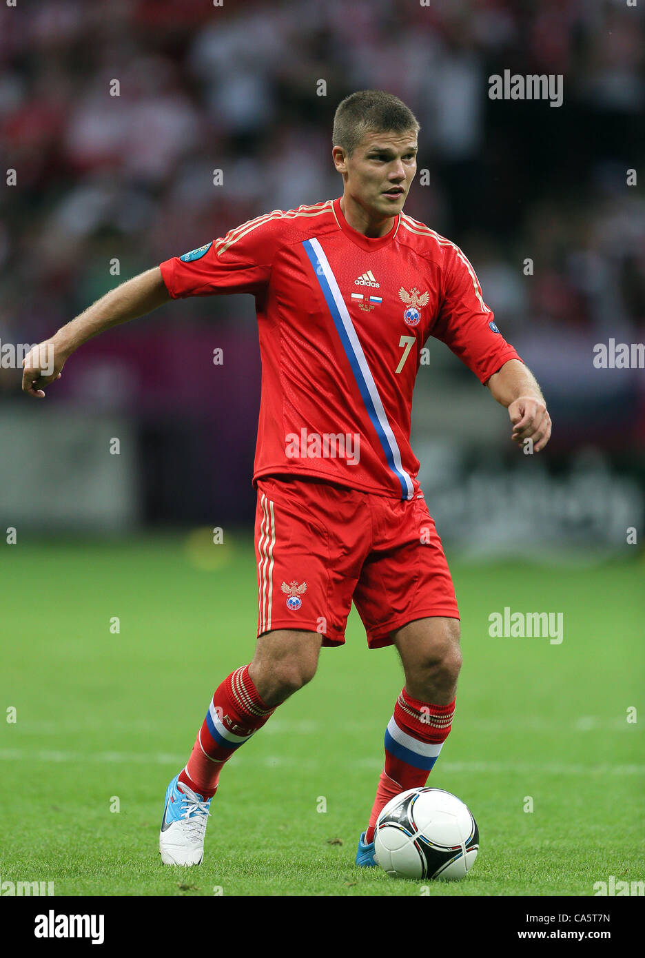 IGOR DENISOV Russland Nationalstadion Warschau 12. Juni 2012 Stockfoto