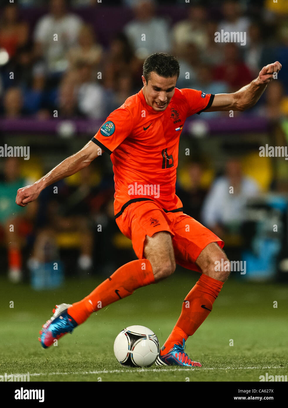 13.06.2012 Ukraine, Charkiw.  Niederländischen Nationalspieler Robin van Persie in der Gruppenphase der Fußball-Europameisterschaft match zwischen Teams aus den Niederlanden und Deutschland. Stockfoto