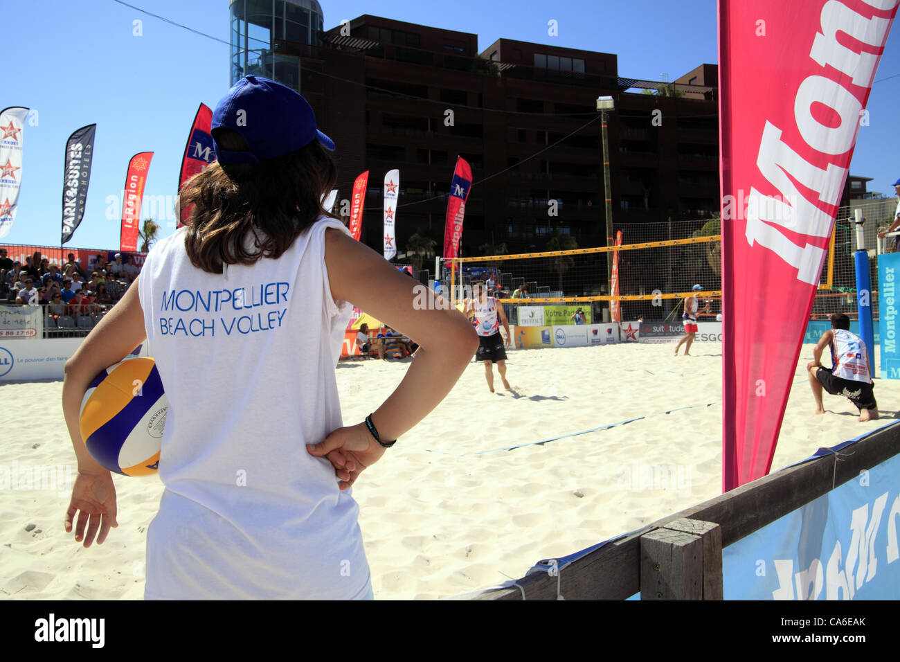 Montpellier Beach Masters in Port Marianne, 16. Juni 2012. Occitanie, Frankreich Stockfoto