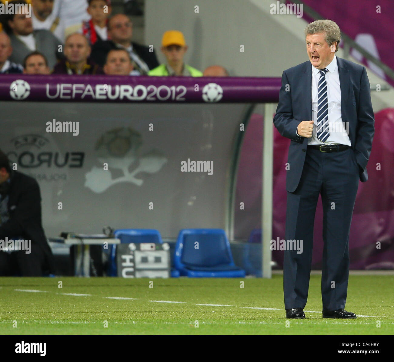 ROY HODGSON (Trainer) Schweden V ENGLAND EURO 2012 Olympiastadion Charkow UKRAINE UKRAINE 15. Juni 2012 Stockfoto