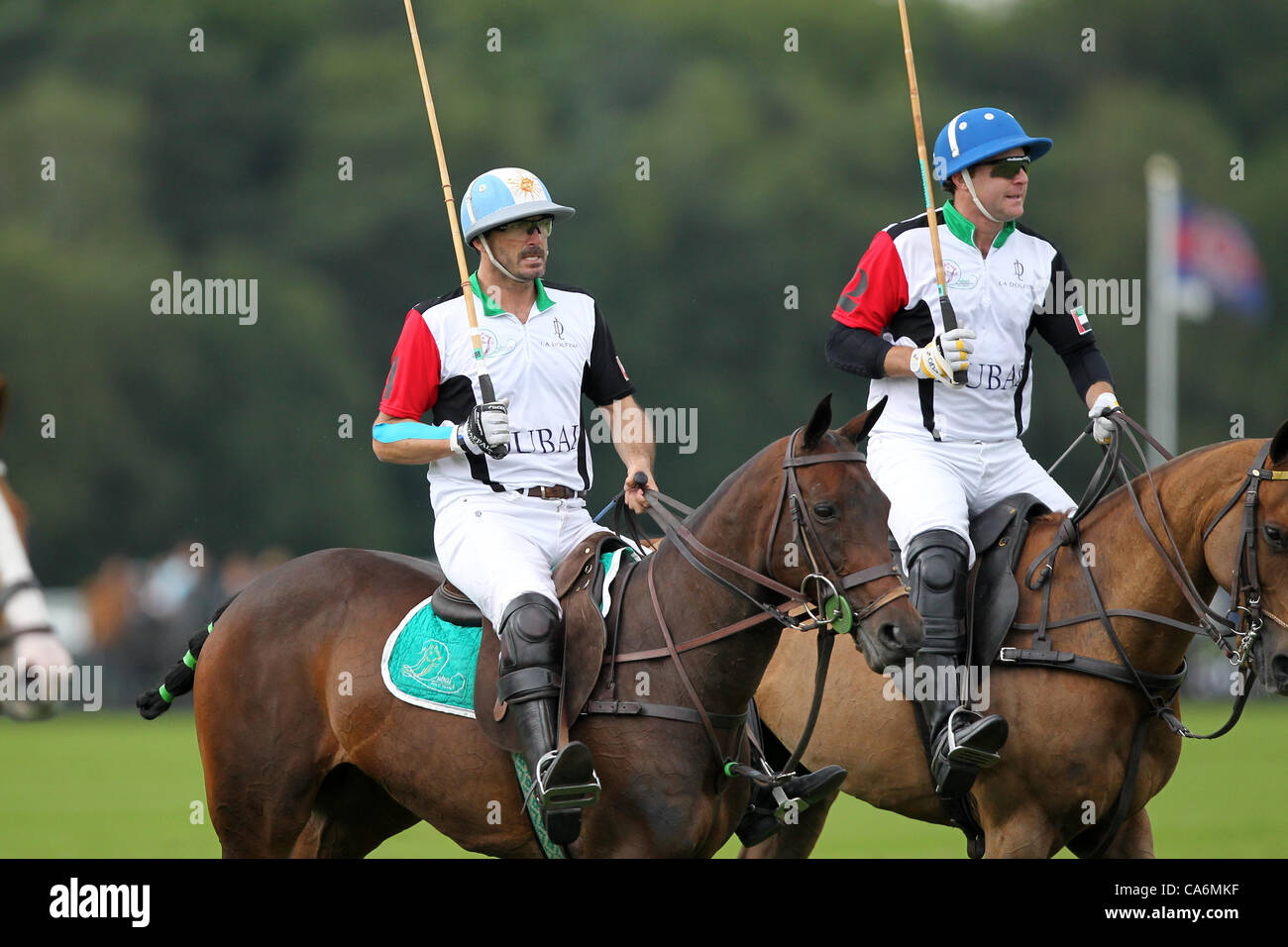 17.06.2012. Guards Poloclub, Windsor, Berkshire, England.  Adolfo Cambiaso aus Dubai-Team bei der Cartier-Königin-Cup-Finale 2012 - Guards Poloclub Stockfoto