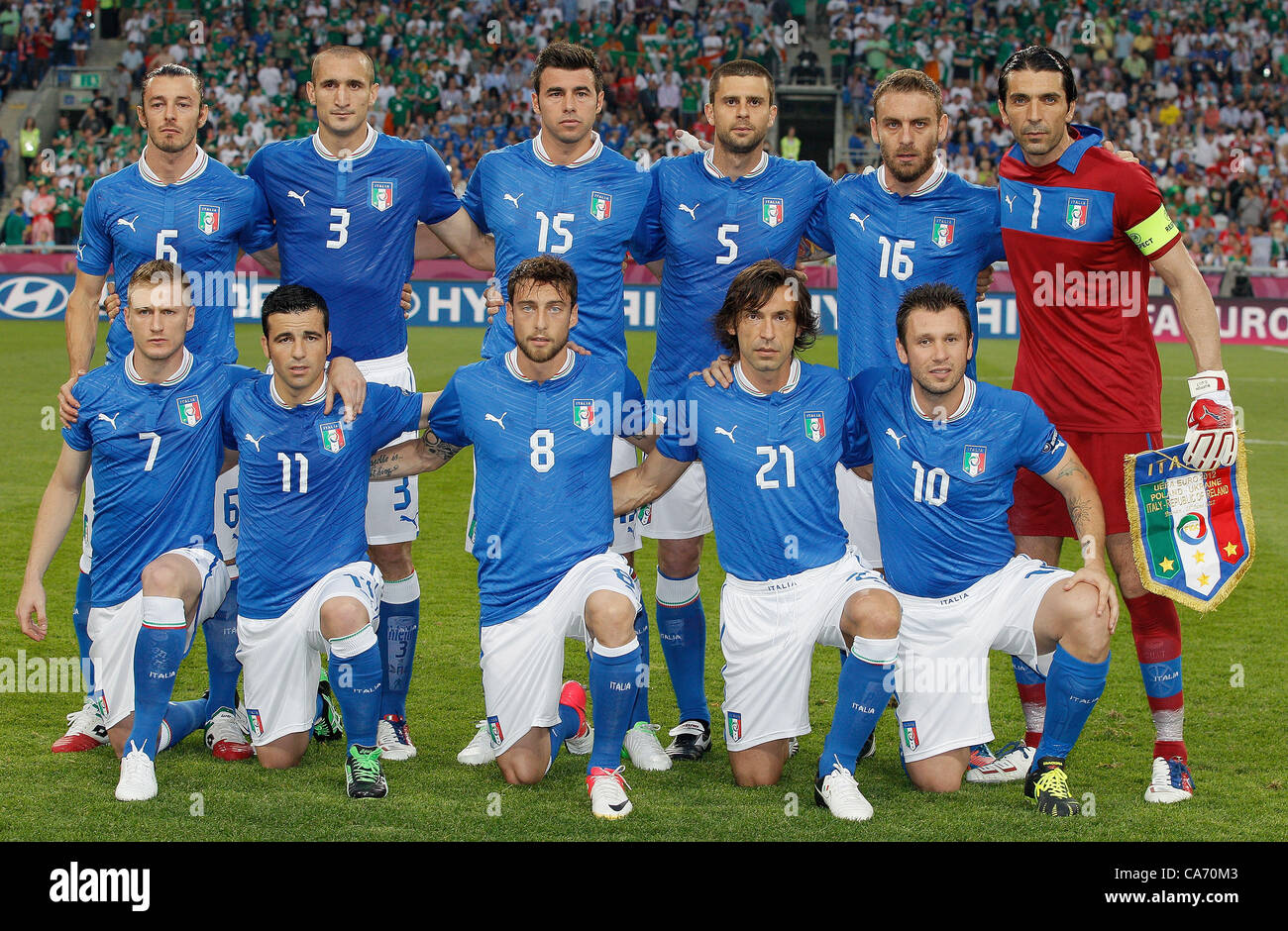 Italien-TEAM Gruppe Italien V Republik Irland städtische Stadion POZNAN Polen 18. Juni 2012 Stockfoto