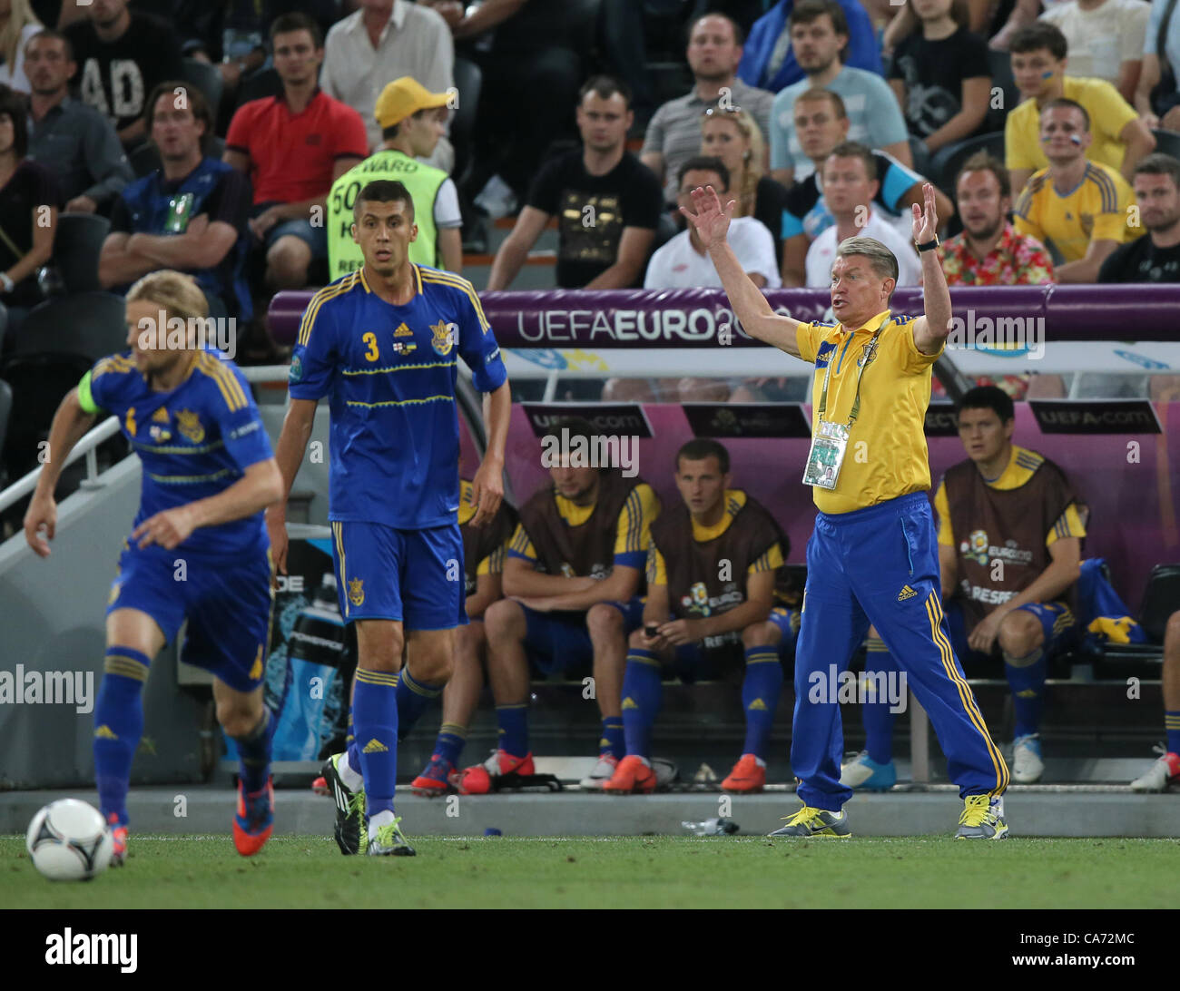 OLEH BLOCHIN (Trainer) ENGLAND V UKRAINE EM 2012 DONBASS ARENA Donezk UKRAINE UKRAINE 19 Juni 2012 Stockfoto