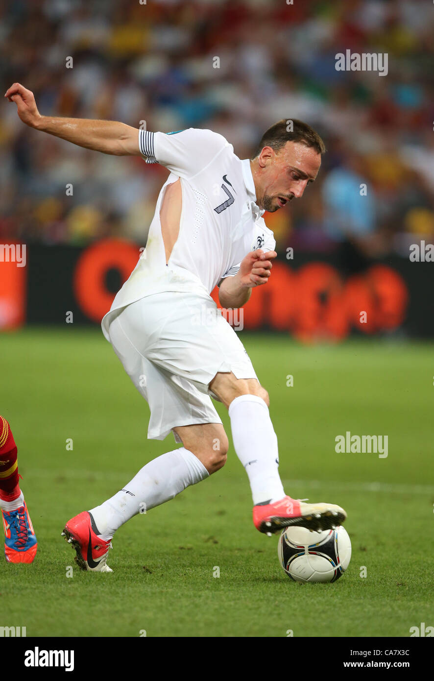 FRANCK RIBERY Frankreich EURO 2012 DONBASS ARENA Donezk UKRAINE UKRAINE 23. Juni 2012 Stockfoto