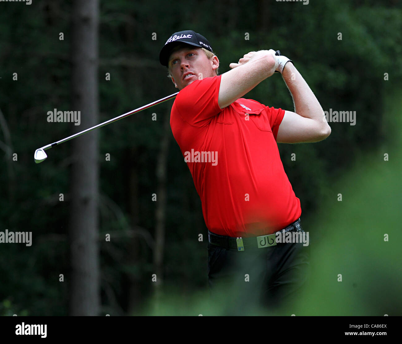 25.06.2012. Sunningdale Golf Club, Berkshire, England. Australier Andrew Dodt im Zeittraining der internationalen Finale der Open Championship im Golfclub Sunningdale, Berkshire, England - Montag, 25. Juni 2012 Stockfoto