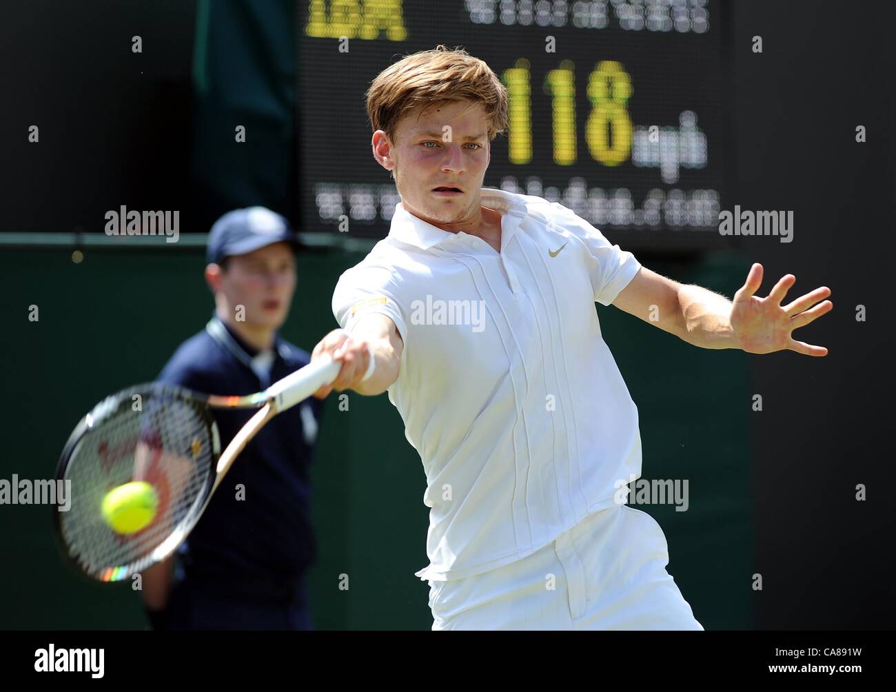 DAVID GOFFIN Belgien der ALL ENGLAND TENNIS CLUB WIMBLEDON LONDON ENGLAND 26. Juni 2012 Stockfoto