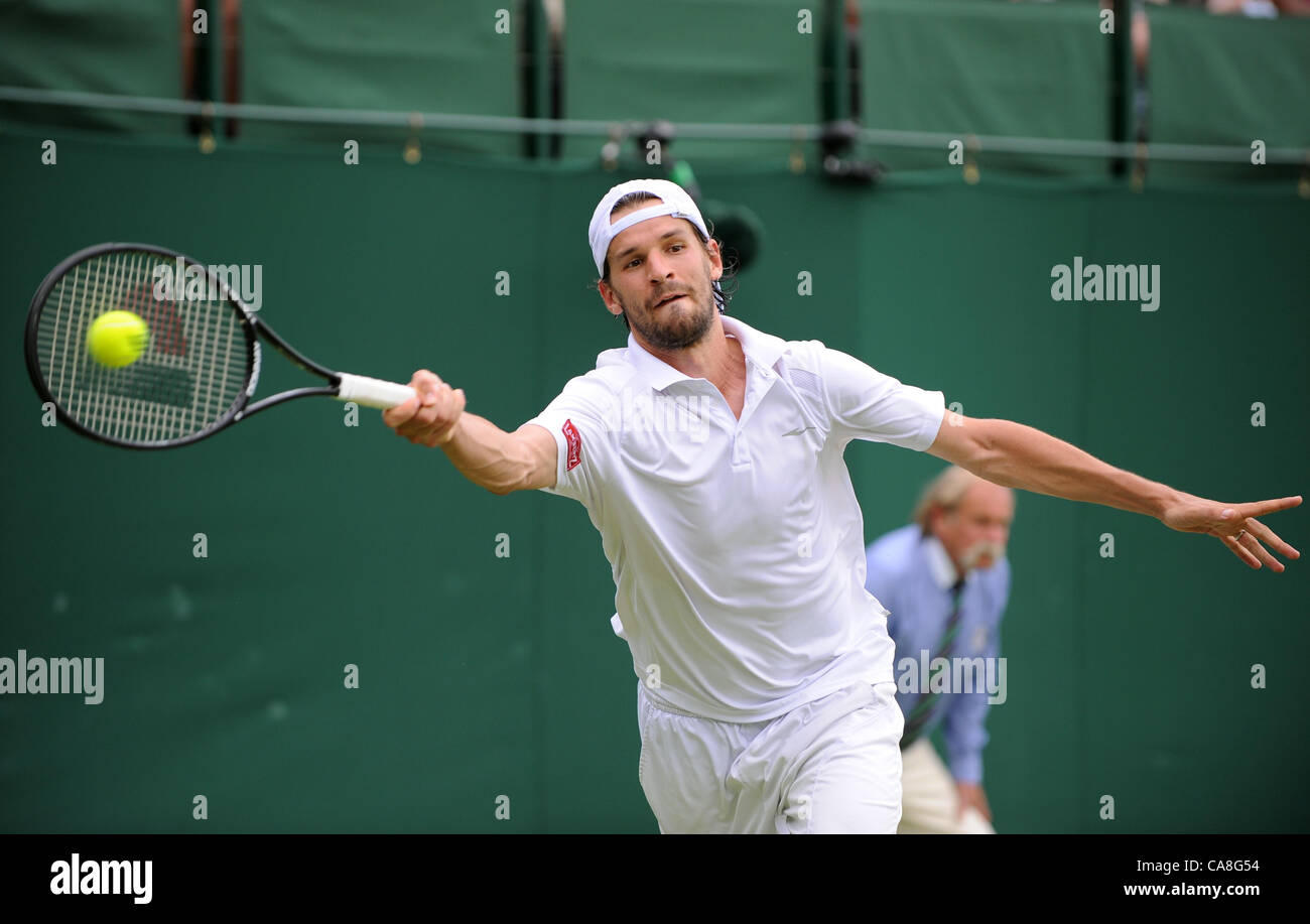 PHILIPP PETZSCHNER Deutschland der ALL ENGLAND TENNIS CLUB WIMBLEDON LONDON ENGLAND 27. Juni 2012 Stockfoto