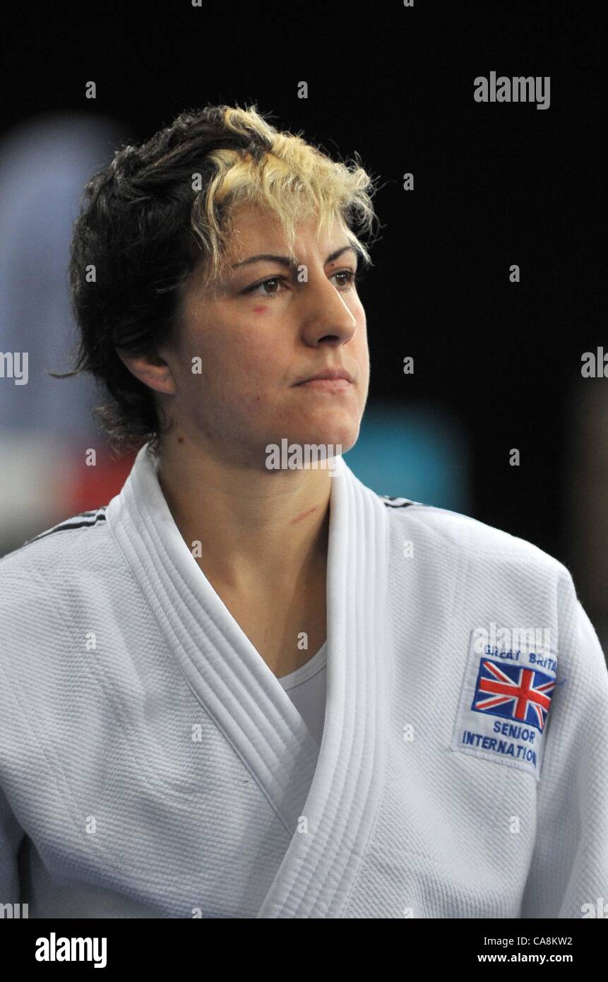 ExCel, LONDON, UK, Samstag, 12. März 2011. Sophie Cox (GBR). Judo International Invitational. London bereitet sich auf 2012 Stockfoto