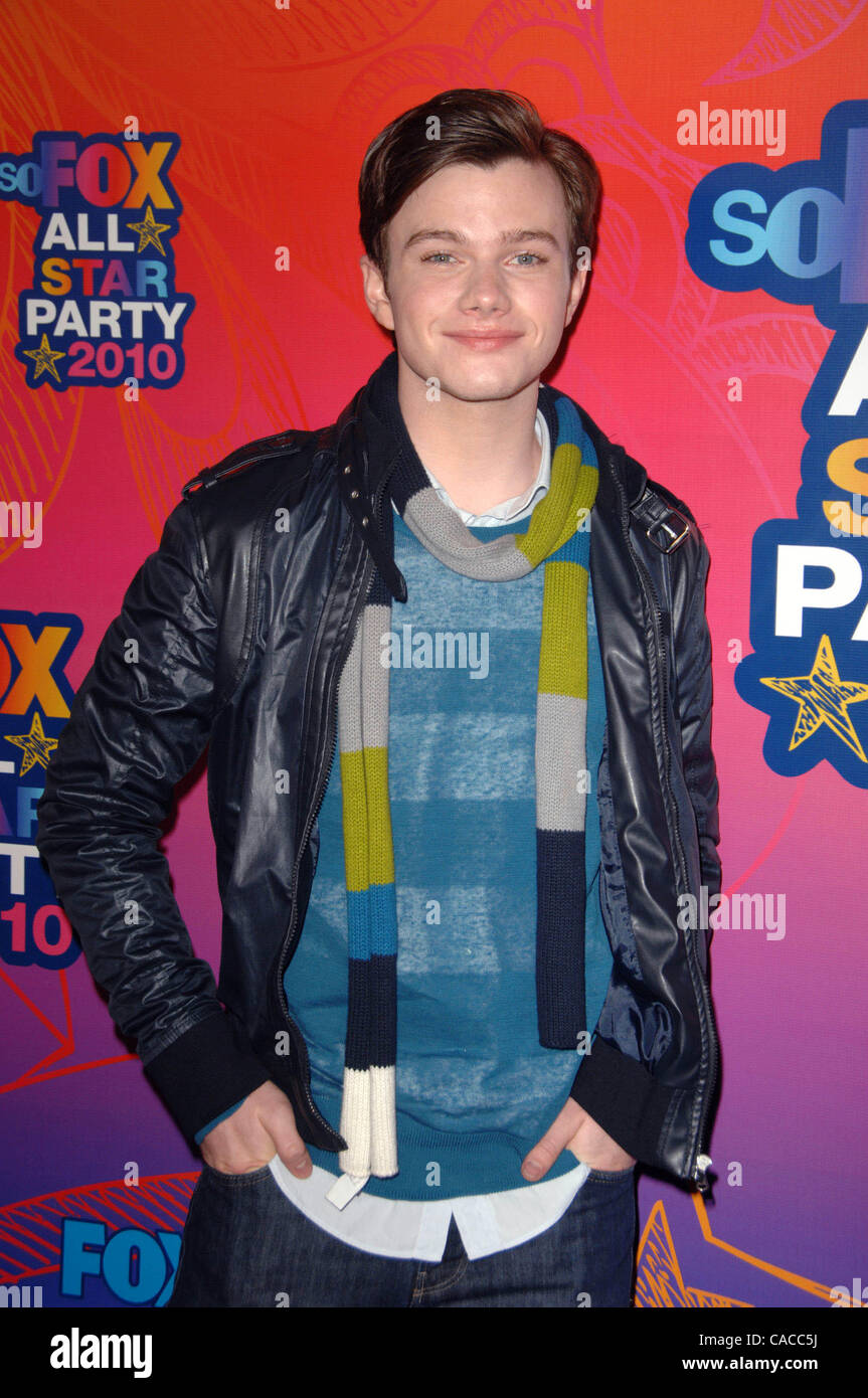 2. August 2010 - Los Angeles, Kalifornien, USA - Chris Colfer, Teilnahme an der All-Star-FOX-TCA Party Held am Santa Monica Pier In Santa Monica, Kalifornien am 2. August 2010. 2010.K65436LONG (Kredit-Bild: © D. Long/Globe Photos/ZUMApress.com) Stockfoto