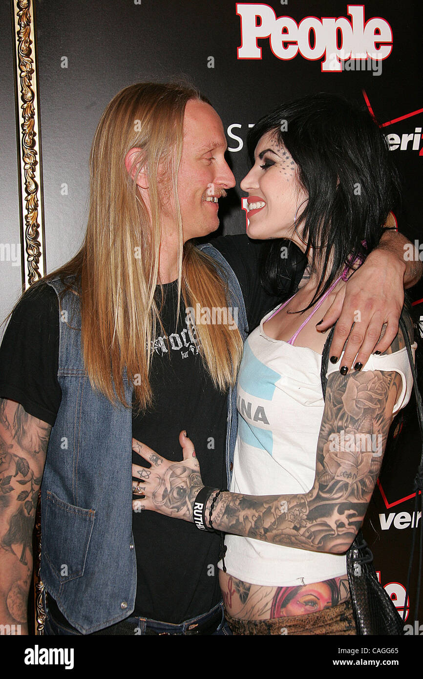 © 2008 Jerome Ware/Zuma Press KAT VON D und ALEX "ORBI" ORBISON bei der Verizon Wierless und Menschen Magazin Pre-Grammy-Party zu Ehren Timbaland statt auf Avalon Hollywood.  Freitag, 8. Februar 2008 das Avalon Hollywood Los Angeles, CA Stockfoto