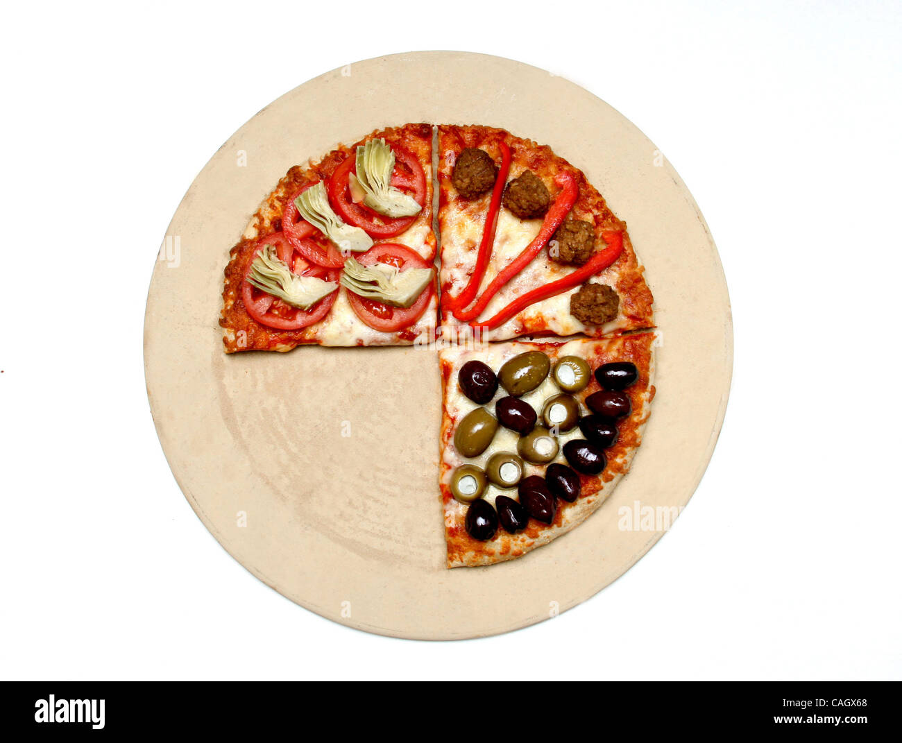 Pizza Topping für Super Bowl - SP 282074 yabl pizza.jpg Abbildung Stockfoto