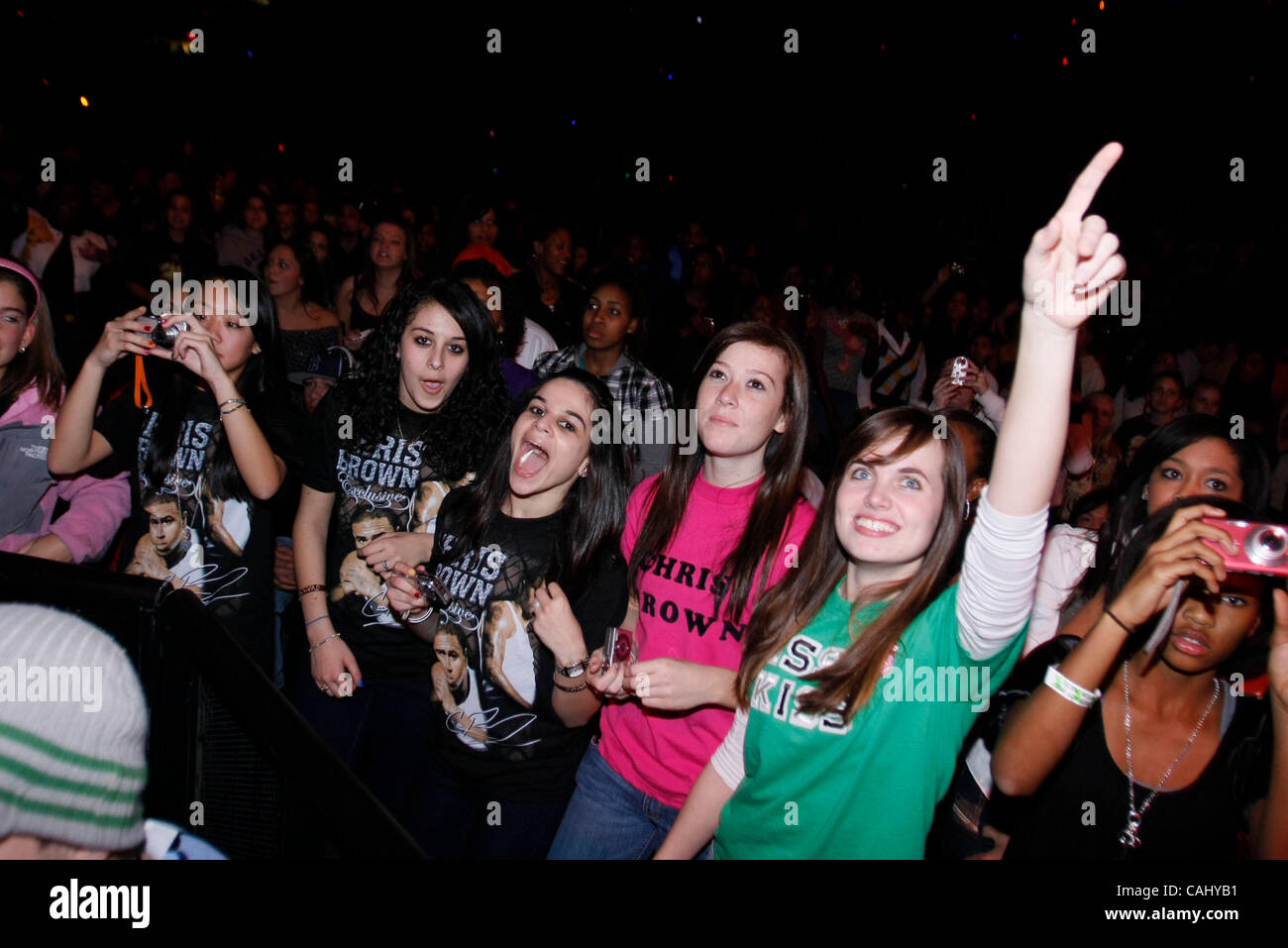 Fans beobachten Souljah Boy Konzert im Madison Square Garden, NYC am 21. Dezember 2007. Stockfoto