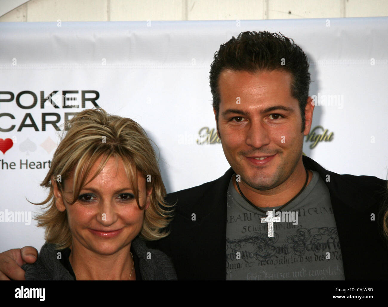 Sep 29, 2007 - Northridge, CA, USA - professionelle Pokerspieler, JENNIFER HARMAN und MARCO TRANIELLO Ankunft bei der Monte Carlo Night of Poker Devonshire PALS Jugendzentrum für gefährdete Kinder in Anspruch zu nehmen. (Kredit-Bild: © Camilla Zenz/ZUMA Press) Stockfoto