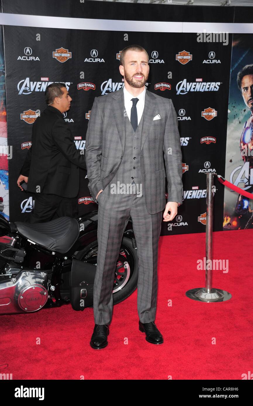 Chris Evans im Ankunftsbereich für THE AVENGERS Premiere, El Capitan Theatre, Los Angeles, CA 11. April 2012. Foto von: Tony Gonzalez/Everett Collection Stockfoto