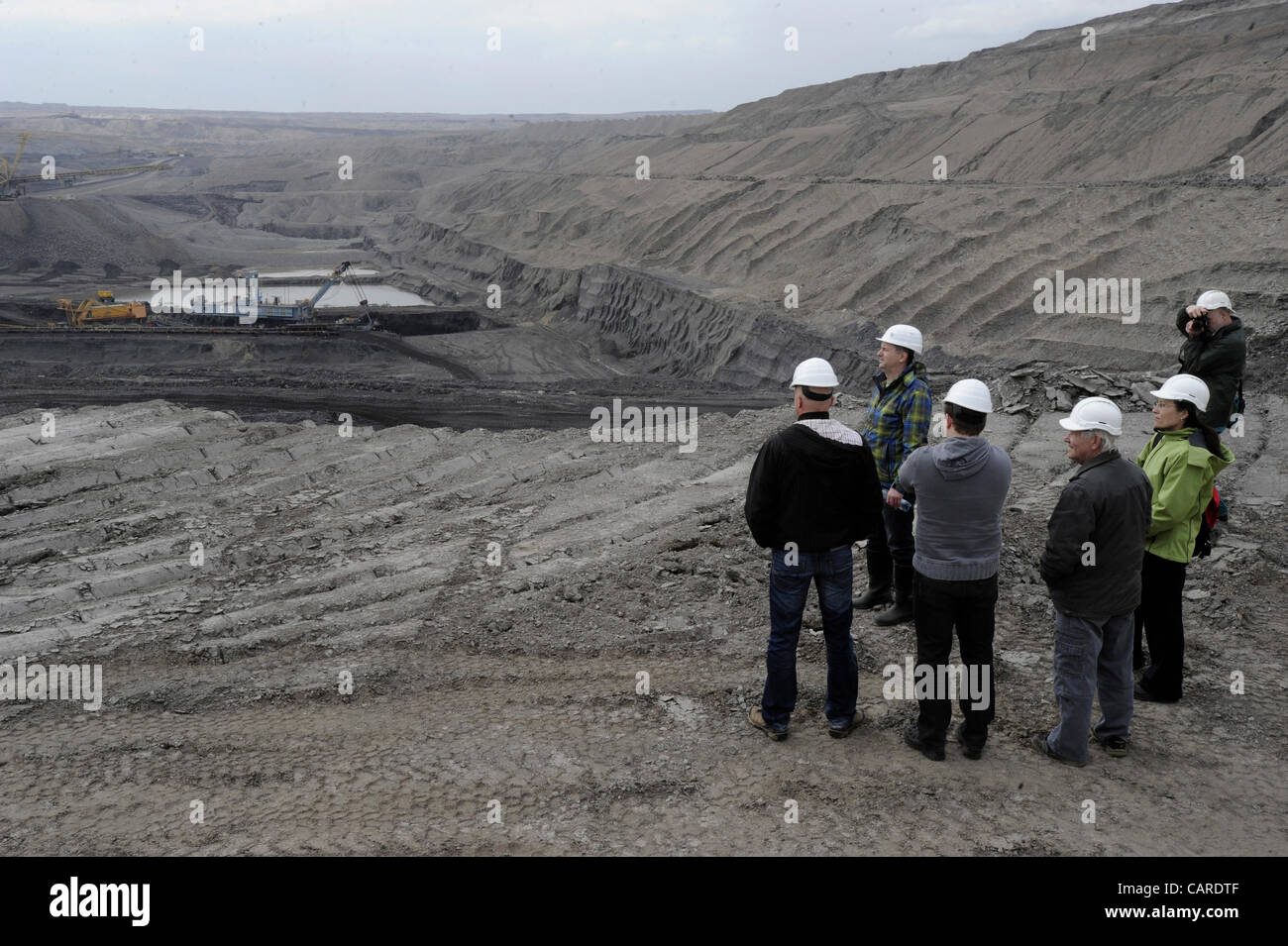 Czech Coal Group bietet attraktive Erfahrung der Besuch der einzigartigen technischen Werken in den Bergbaugebieten. Abgebildet ist die Oberfläche Kohle mir CSA. Most, Tschechische Republik am 11. April 2012. (CTK Foto/Libor Zavoral) Stockfoto