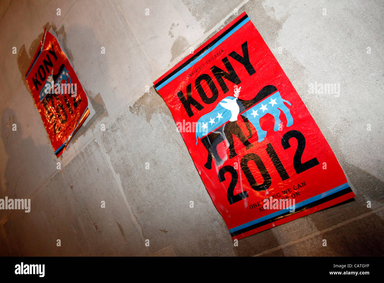 Kony 2012 Cover Night Kampagne, Trafalgar Square, London, UK. Stockfoto