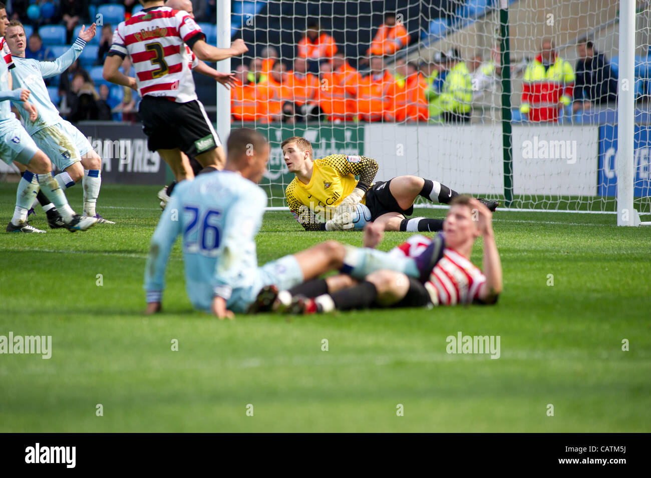 21.04.2012 Coventry, England. Coventry City V Doncaster Rovers. Wald (Doncaster Rovers) in Aktion während der NPower Championship-Spiel in der Ricoh Arena gespielt. Stockfoto