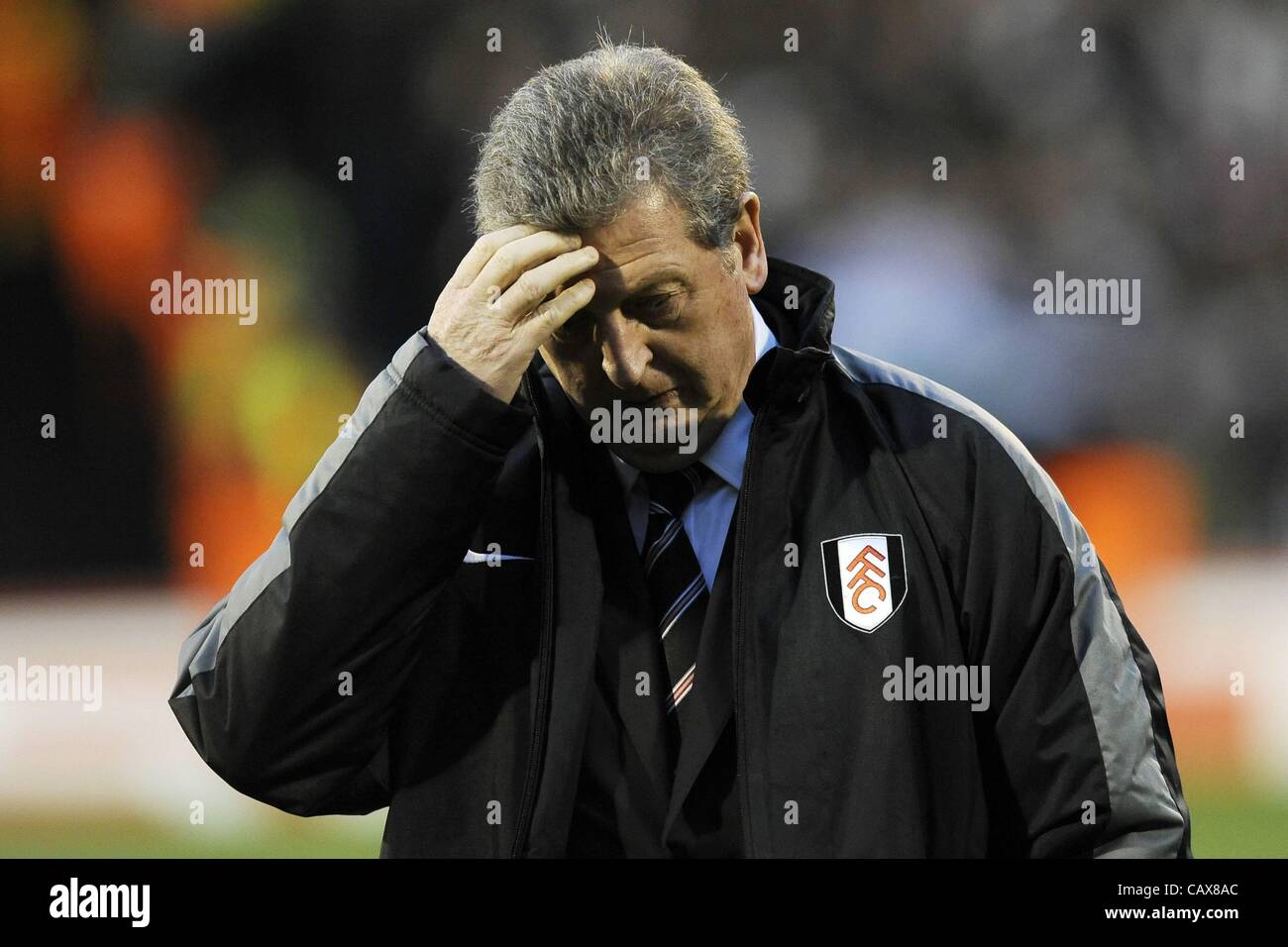 18 03 2010 Europa League FC Fulham gegen Juventus Turin. Fulham-Teammanager Roy Hodgson Fulham Stockfoto