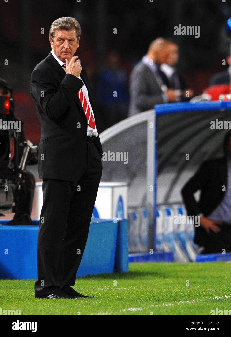 21/10 2010 Napoli, Italien.  Roy Hodgson Trainer von Liverpool Stadio San Paolo-Europa League 2010 / 2011 Napoli gegen Liverpool Stockfoto