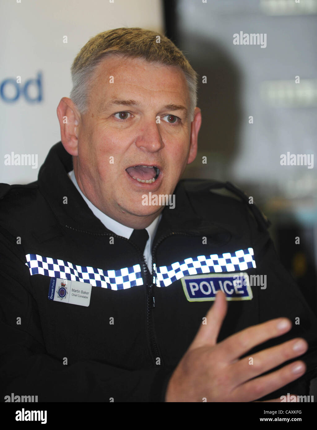 Polizeipräsident von Dorset Polizei, Martin Baker. Stockfoto