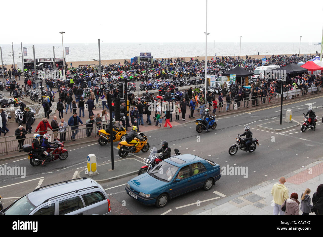 Jährliche Hastings Maifeiertag Bike Run 7. Mai 2012 Stockfoto