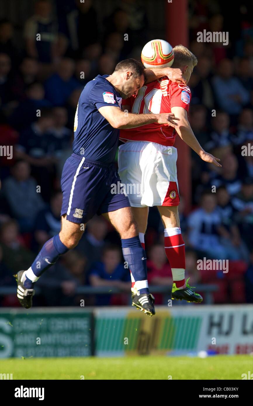 12.05.2012 Crewe, England. Crewe Alexandra F.C. English vorwärts AJ Leitch-Smith in Aktion während der NPower League 2 Promotion Playoff-match zwischen Crewe Alexandra gegen Southend United im Gresty Road Stadium. Stockfoto