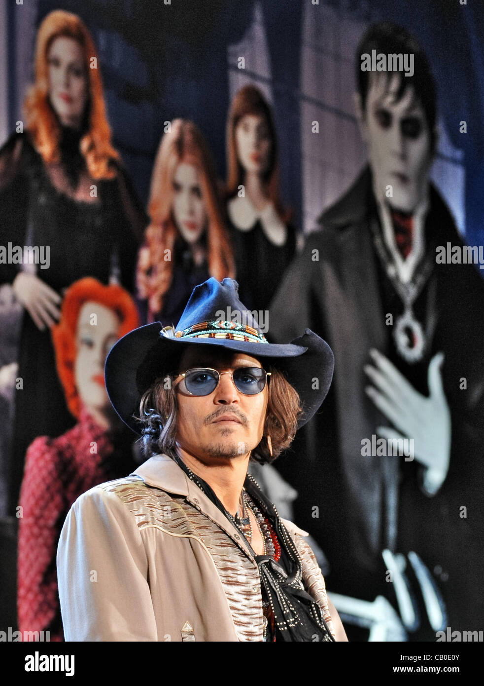 Johnny Depp, May 12, 2012, Tokyo, Japan : Actor Johnny Depp attends the Japan premiere for the film 'Dark Shadows' in Tokyo, Japan on May 12, 2012. Der Film öffnet am 19. Mai in Japan. Stockfoto