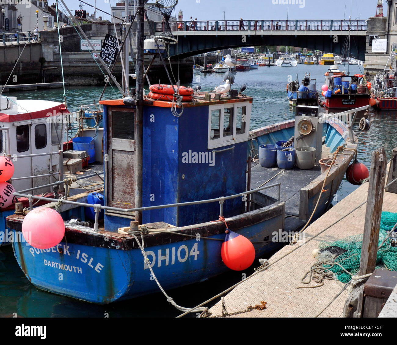3 Fischer fürchteten Ertrunkenen nach ihrer Weymouth basierend Fischerboot "Purbeck Isle" vermisst. Stockfoto