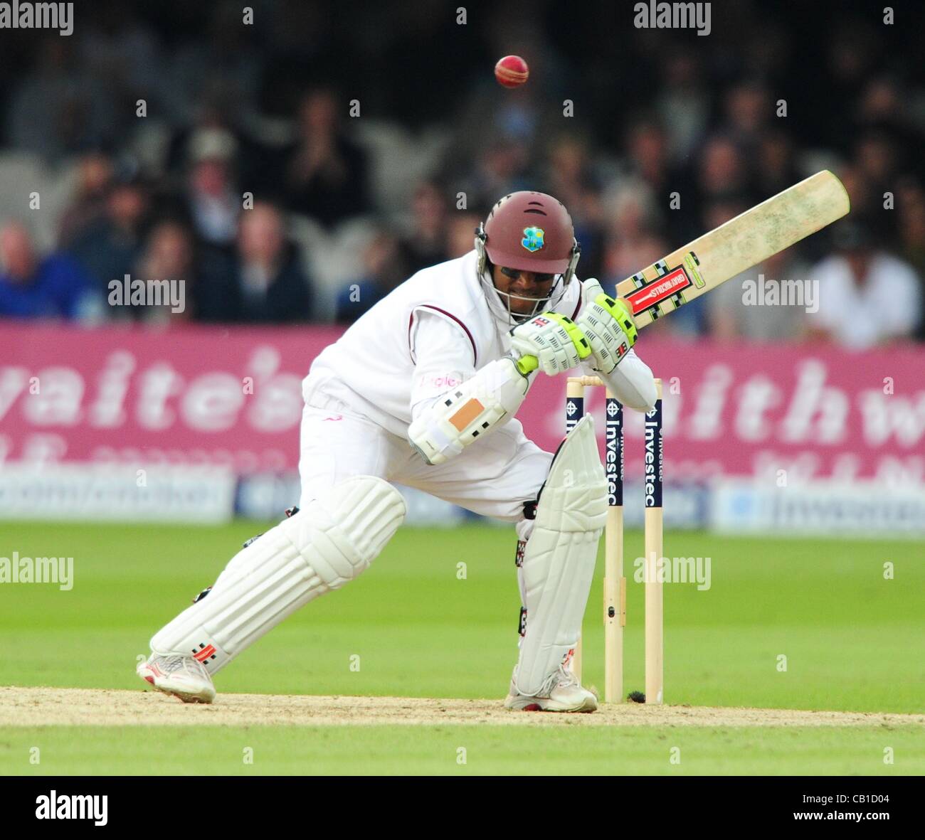 19.05.2012 London, England.  Shivnarine Chanderpaul in Aktion beim ersten Versuch zwischen England und Westindien von Lords. Stockfoto