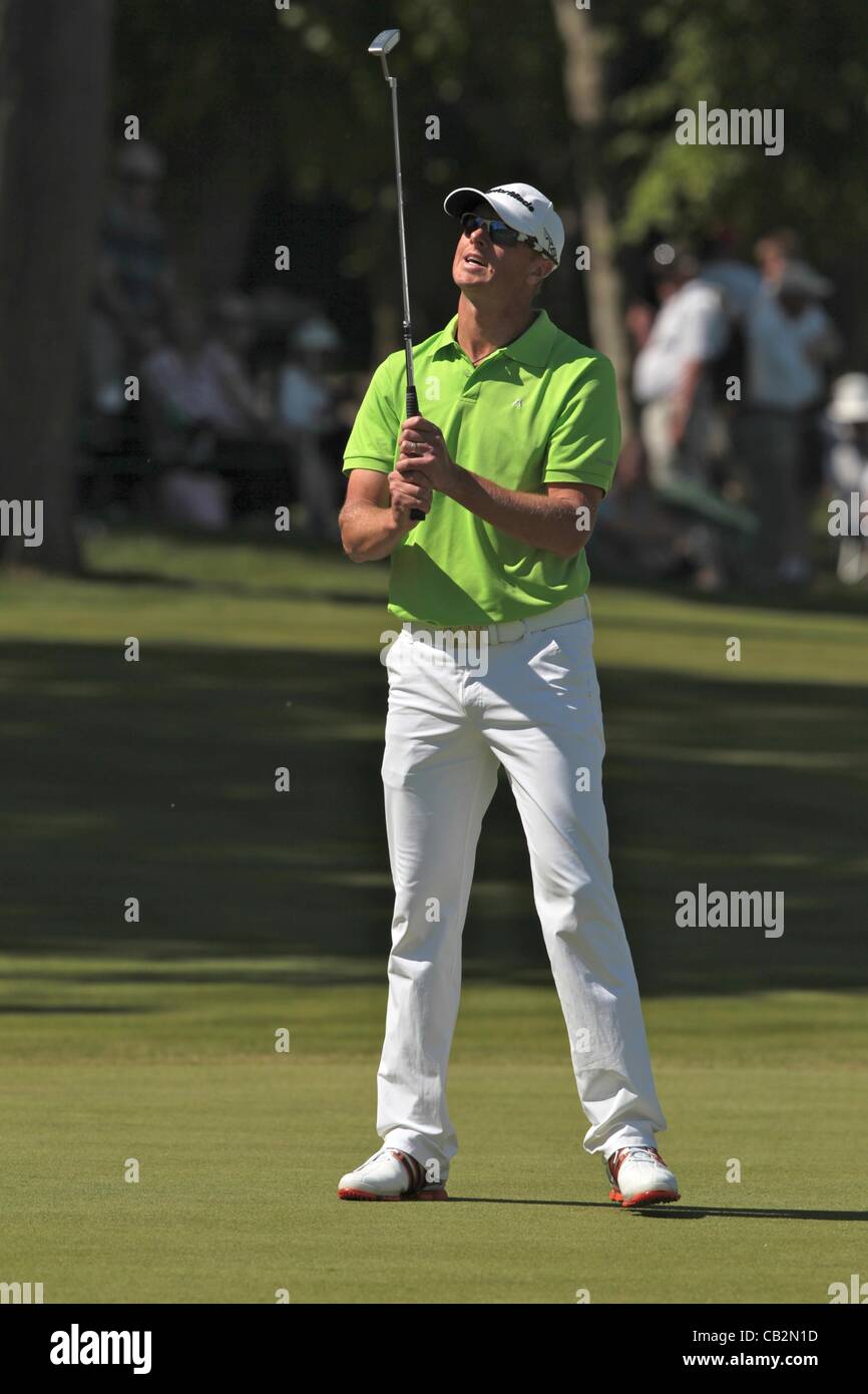 25.05.2012 Wentworth, England. Frederik Andersson Hed (SWE) in Aktion während der BMW PGA Championship, zweite Runde. Stockfoto