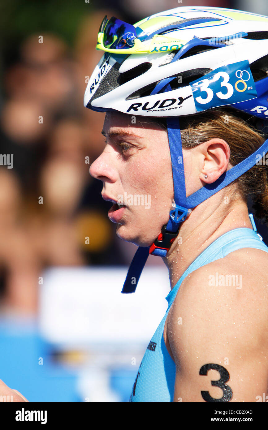 ITU Triathlon World Series - Campeonato del Mundo de Triatlon; Casa de Campo, MAdrid - Elite-Frauen-Serie - Vicky Holland, aus Großbritannien, 7. Gesamt Stockfoto