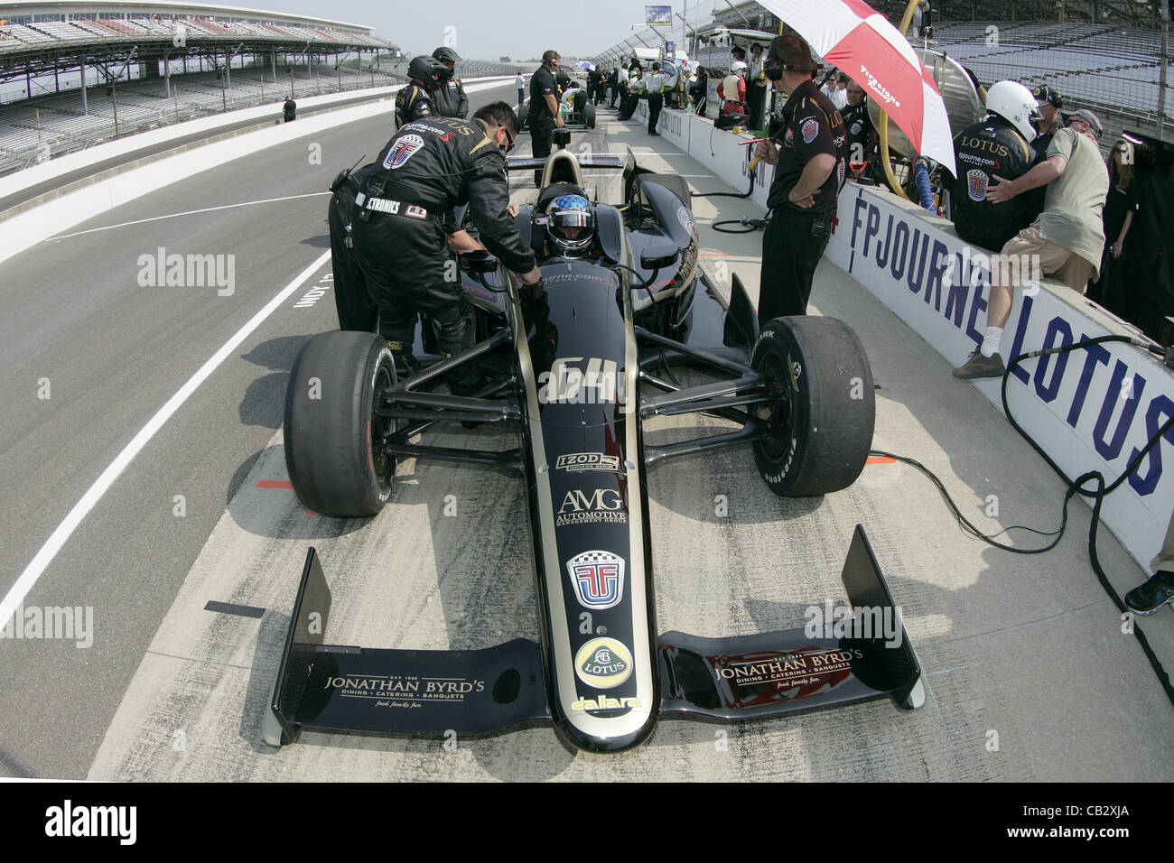 25. Mai 2012 - Indianapolis, Indiana, USA - IZOD Indycar Series, Indy 500, Indianapolis, IN, Qualifikation, Praxis, 18-27 Mai 2012, JEAN ALESI, Fan Force United Lotus (Kredit-Bild: © Ron Bijlsma/ZUMAPRESS.com) Stockfoto