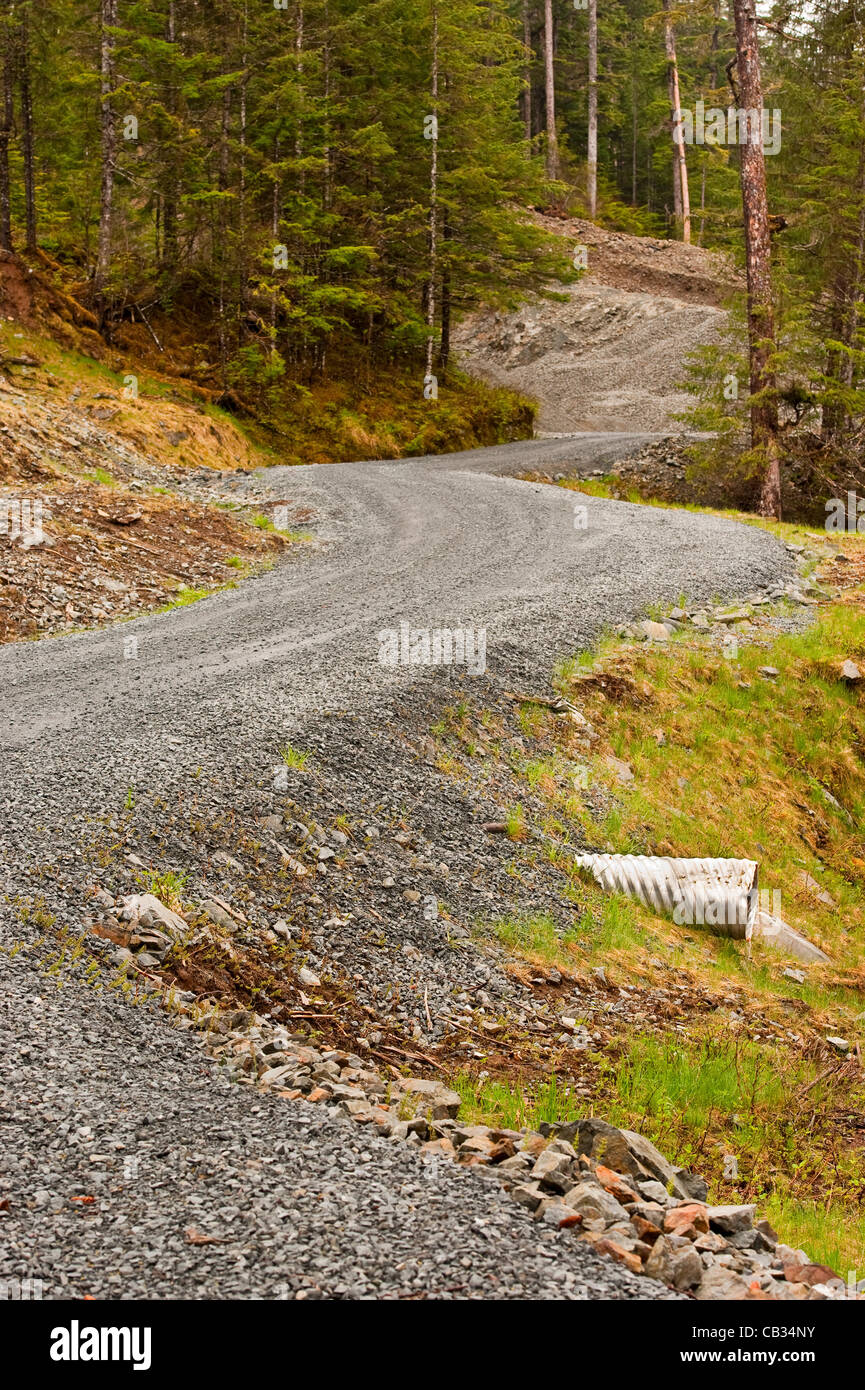 Sitka, Alaska rekonstruierte 27. Mai 2012 neu Straße zum Hafen Mountain Recreation Area im Südosten Alaskas Tongass National Forest. Stockfoto