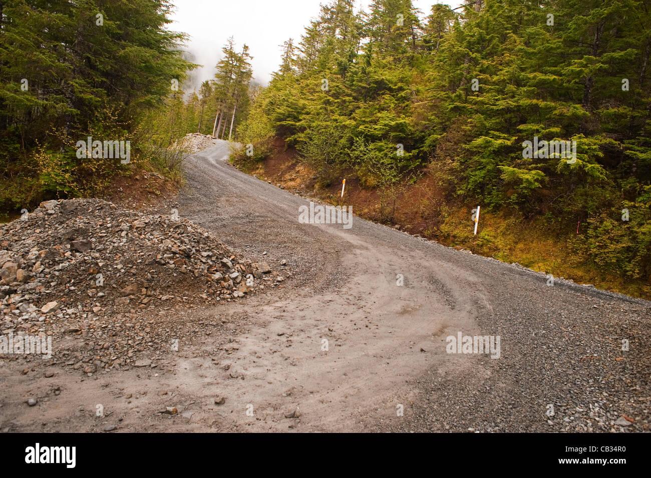 Sitka, Alaska rekonstruierte 27. Mai 2012 neu Straße zum Hafen Mountain Recreation Area im Südosten Alaskas Tongass National Forest. Stockfoto