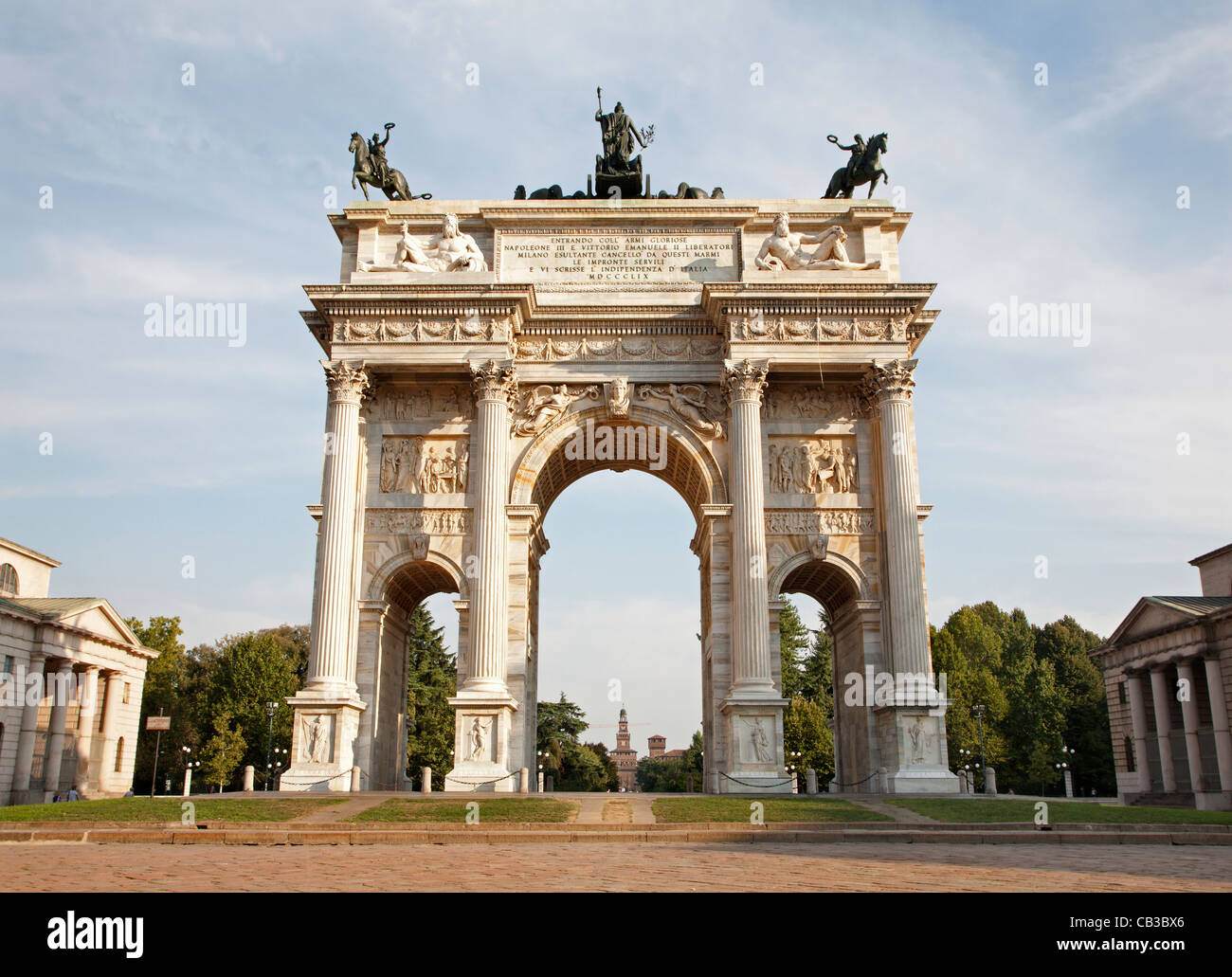 Milan - Arco della Pace - Bogen des Friedens Stockfoto