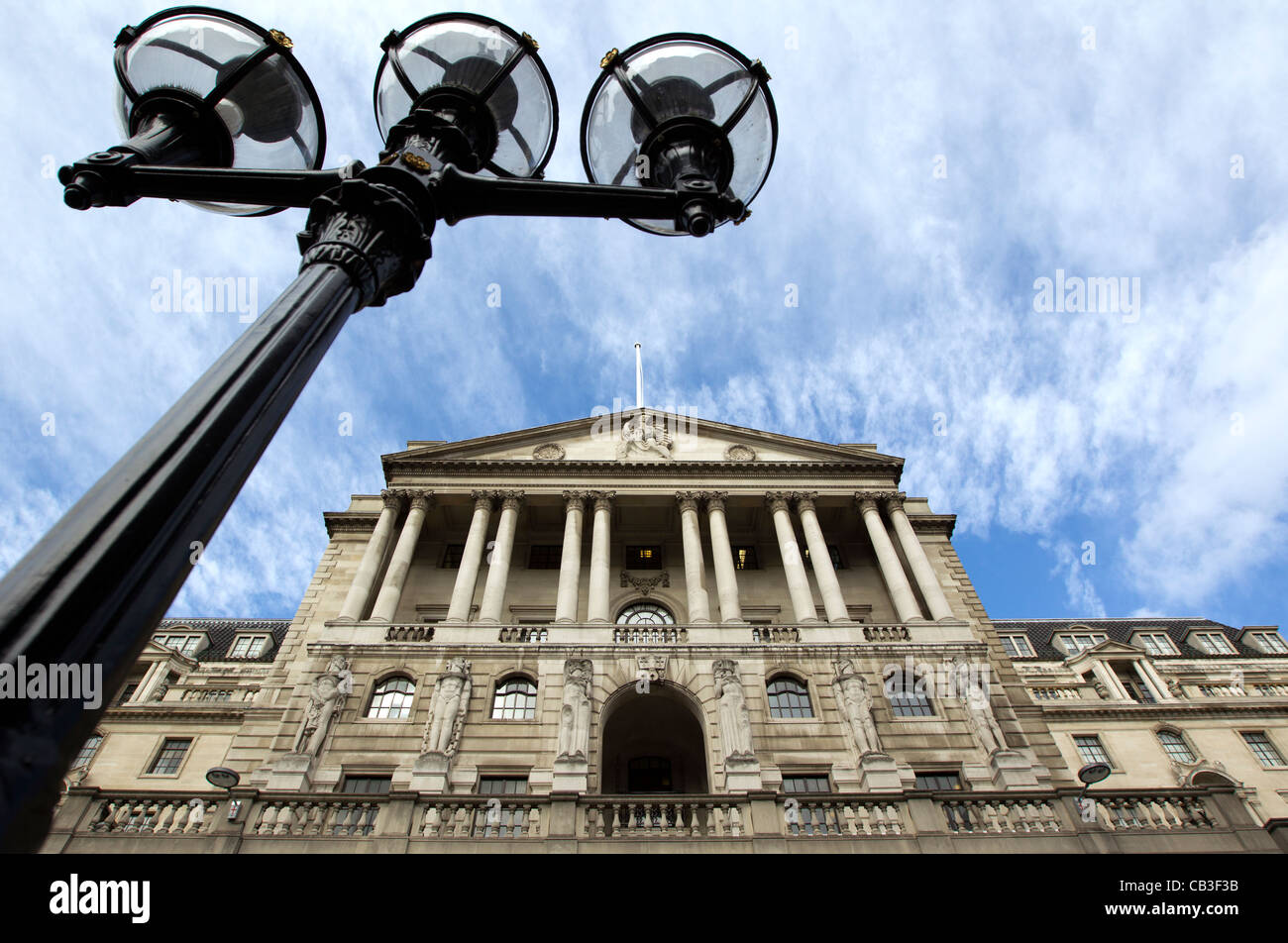 Einen Überblick über das äußere von The Bank of England in London 2011 Stockfoto