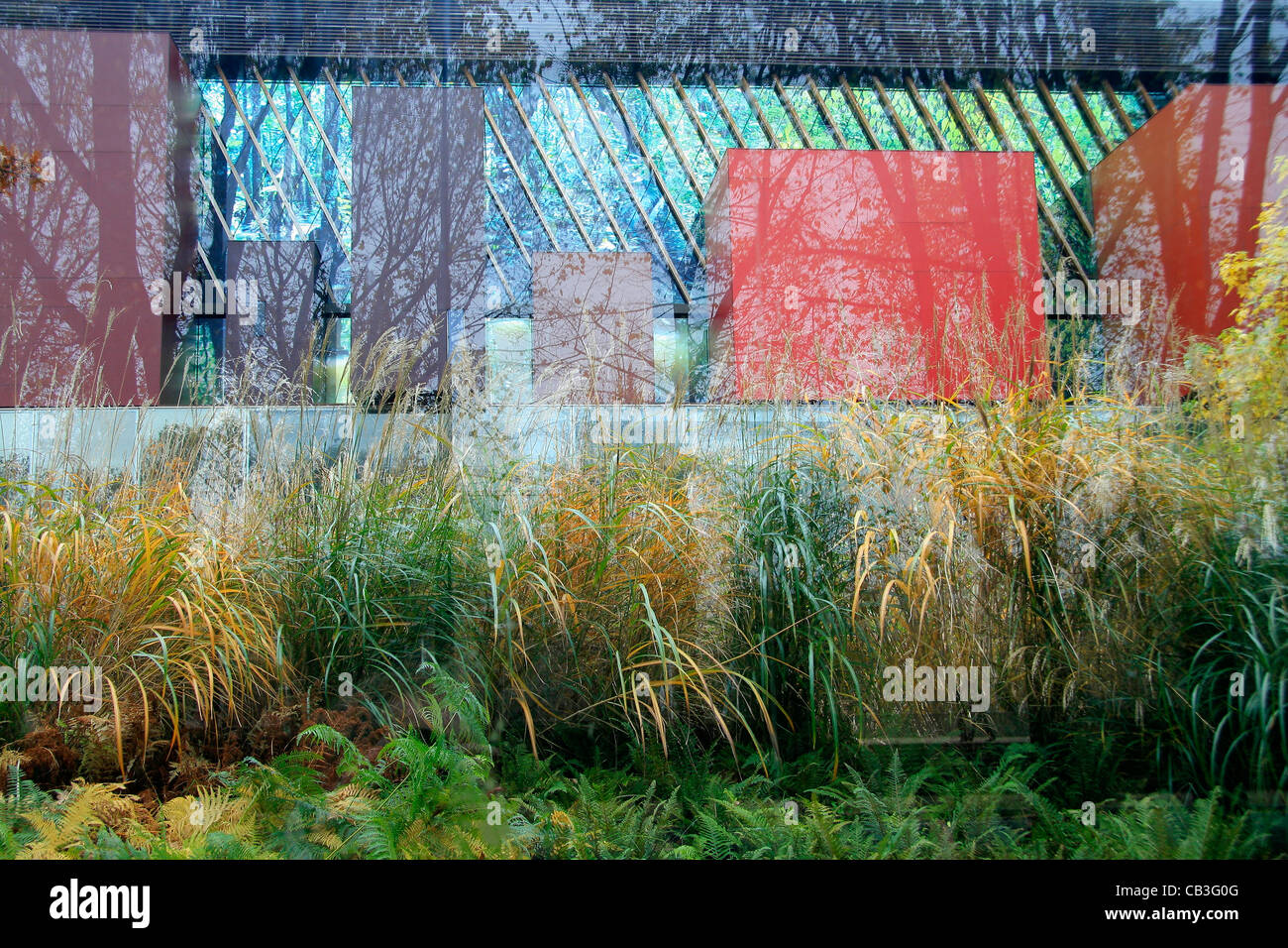 Musée du Quai Branly, Museum oder Kunst und Kulturen von Afrika, Asien, Ozeanien und Amerika, in Paris (Frankreich). Stockfoto