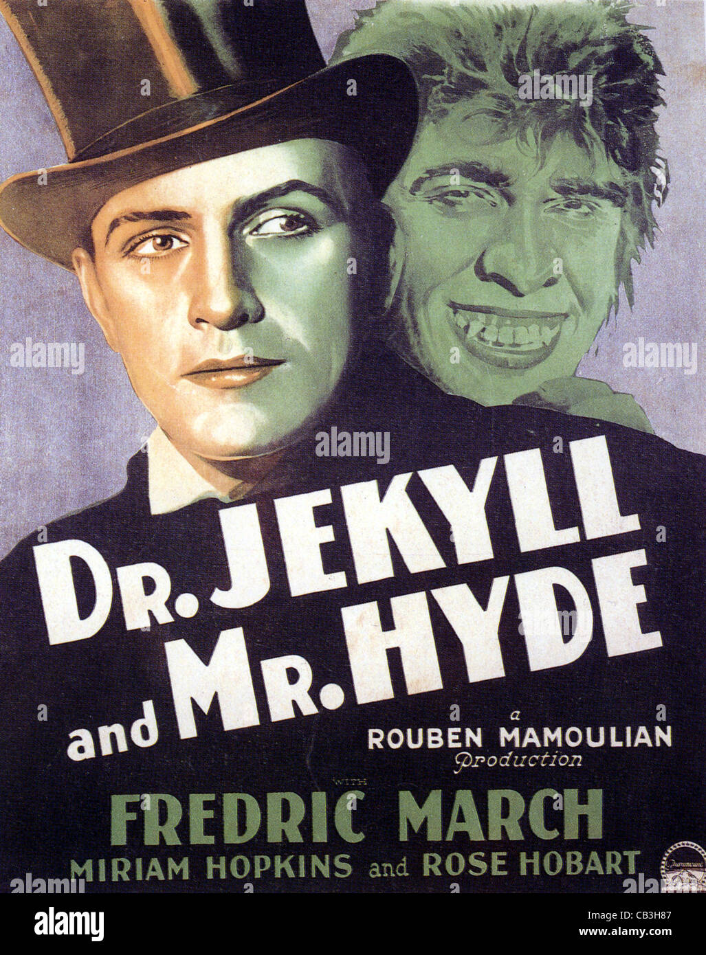 DR JEKYLL und Herr HYDE Poster für Paramount Film 1931 mit Fredric March Stockfoto