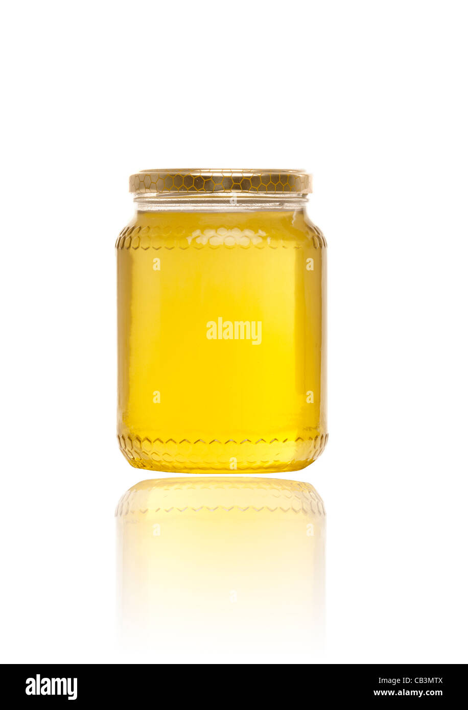 Honig-Glas Stockfoto