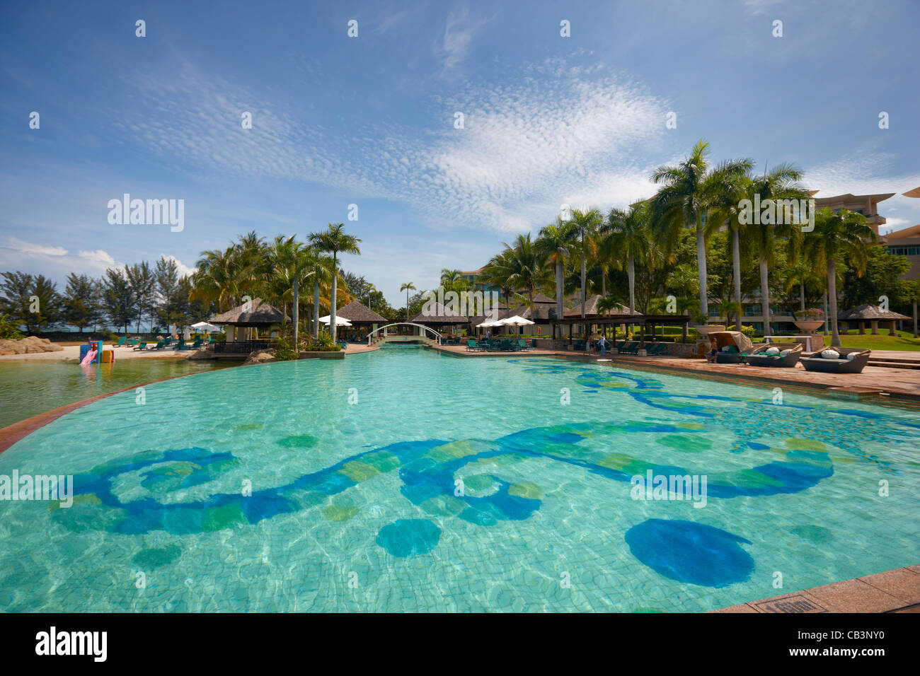 Hotel Empire, Fernbus, Brunei Darussalam, Borneo, Asien Stockfoto