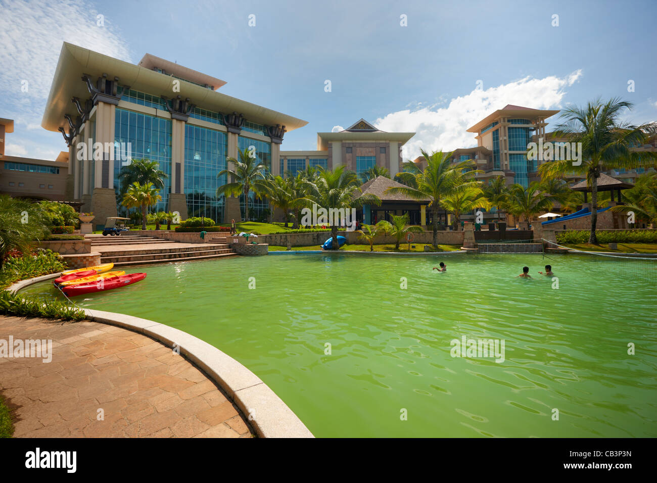 Hotel Empire, Fernbus, Brunei Darussalam, Borneo, Asien Stockfoto