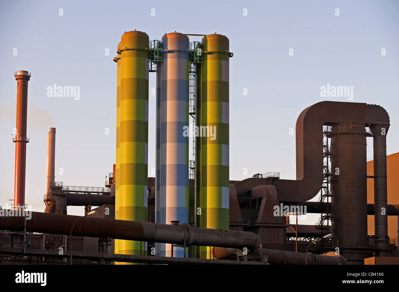ThyssenKrupp Stahl-Mühle, Duisburg-Hamborn, Nordrhein-Westfalen, Deutschland. Stockfoto