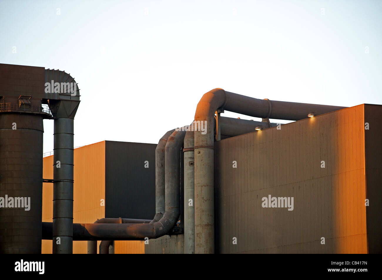 ThyssenKrupp Stahl-Mühle, Duisburg-Hamborn, Nordrhein-Westfalen, Deutschland. Stockfoto