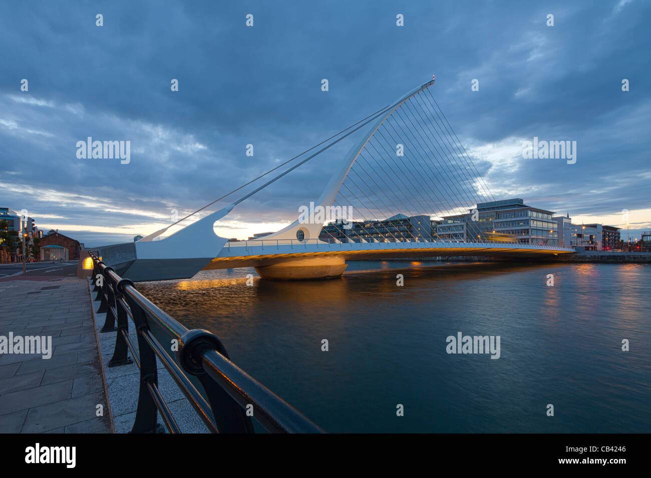Samuel Beckett Bridge, entworfen von Calatrava, Dublin, Irland Stockfoto