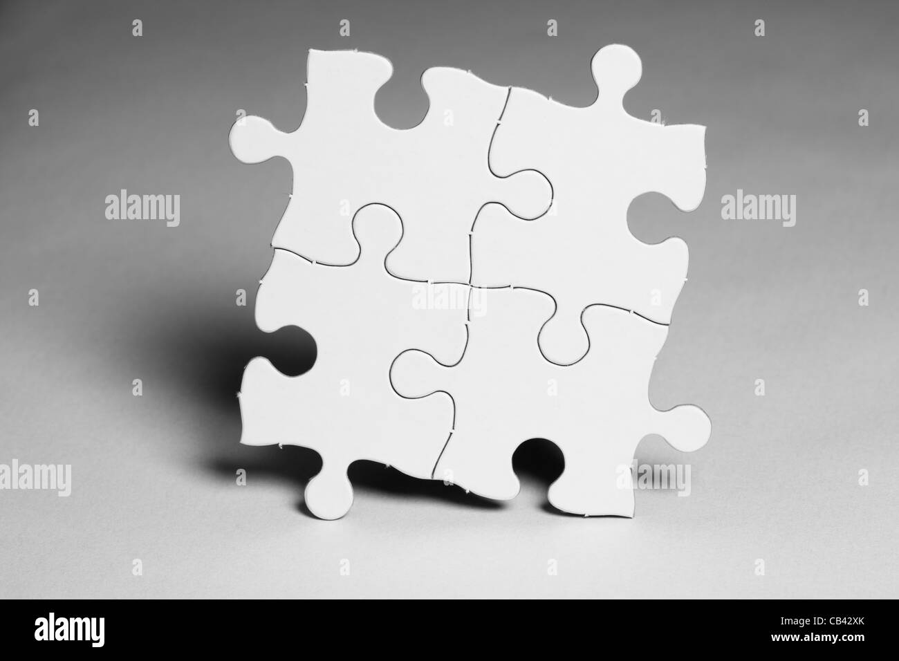 White Blank Puzzle, Business-Konzept Stockfoto
