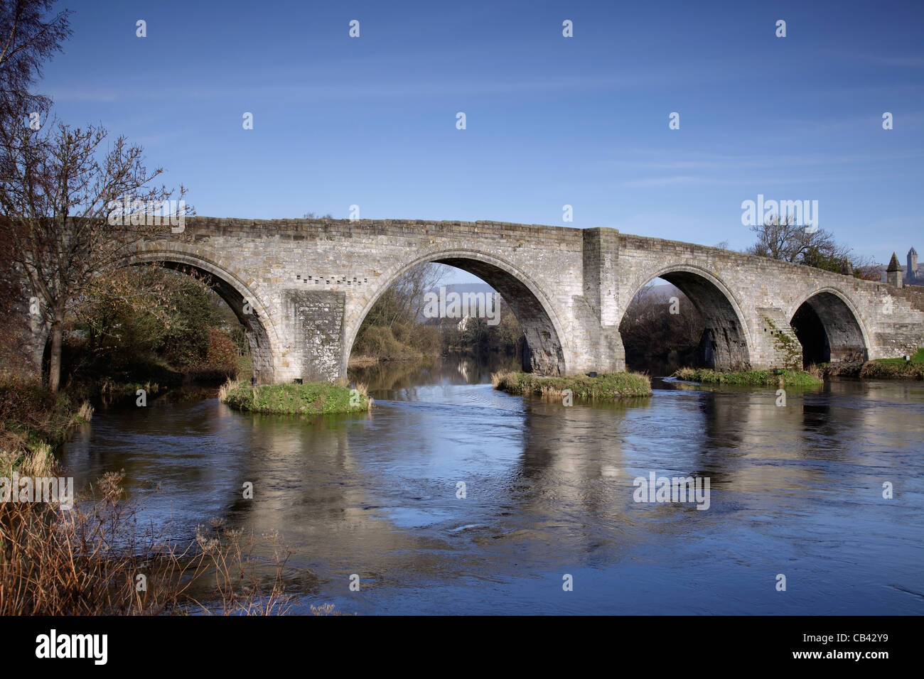 Stirling Bridge over the River Forth, Stirling, Schottland, Großbritannien Stockfoto