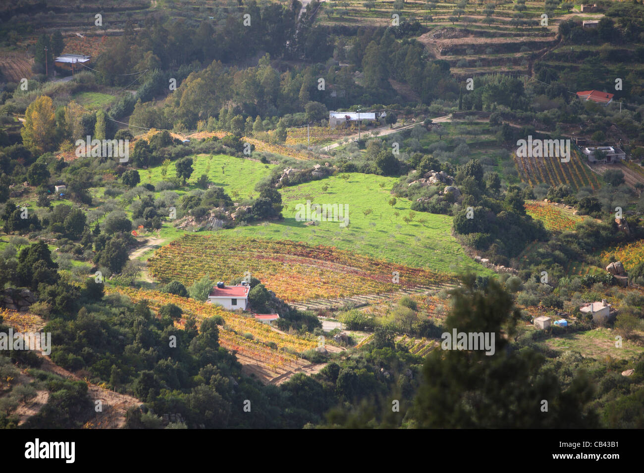 Sardinien, Cagliari, Italien, Dorgali, Blick über Parco Nazionale del Golfo di Orosei, Nationalpark Stockfoto